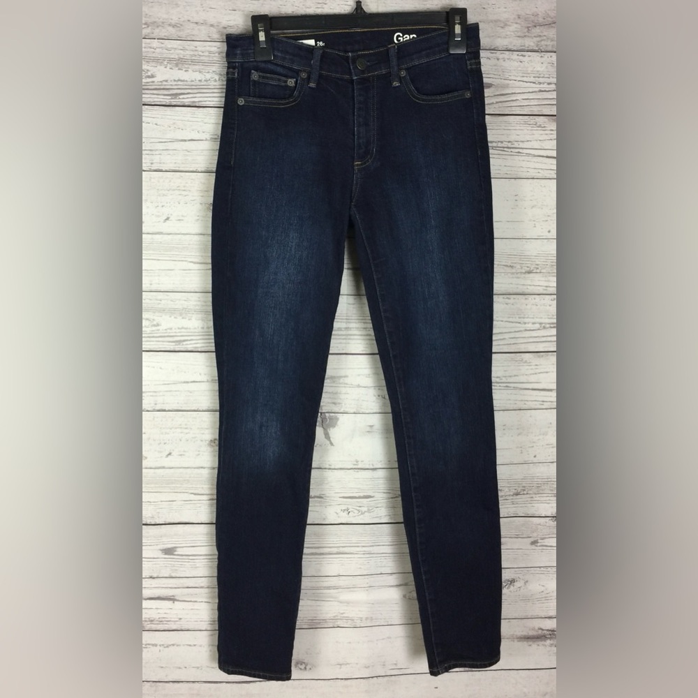 Gap Authentic True Skinny Women’s Blue 5-Pocket Mid Rise Stretch Jeans
